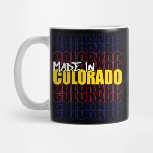 Made in Colorado Typography State Flag Mug